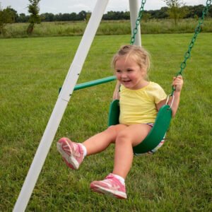 Backyard Discovery Little Brutus Heavy-Duty Metal A-Frame Swing Set