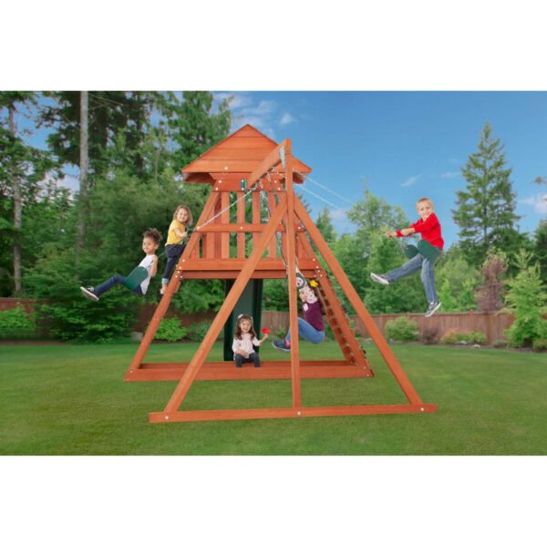 Chalet Complete Wooden Swing Set - Image 2