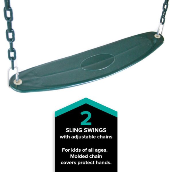 Sportspower Big Ridge Heavy Duty Metal Swing Set with Lifetime Warranty on 8' Double Wall Slide - Image 5