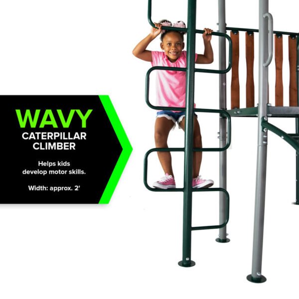 Sportspower Big Ridge Heavy Duty Metal Swing Set with Lifetime Warranty on 8' Double Wall Slide - Image 4