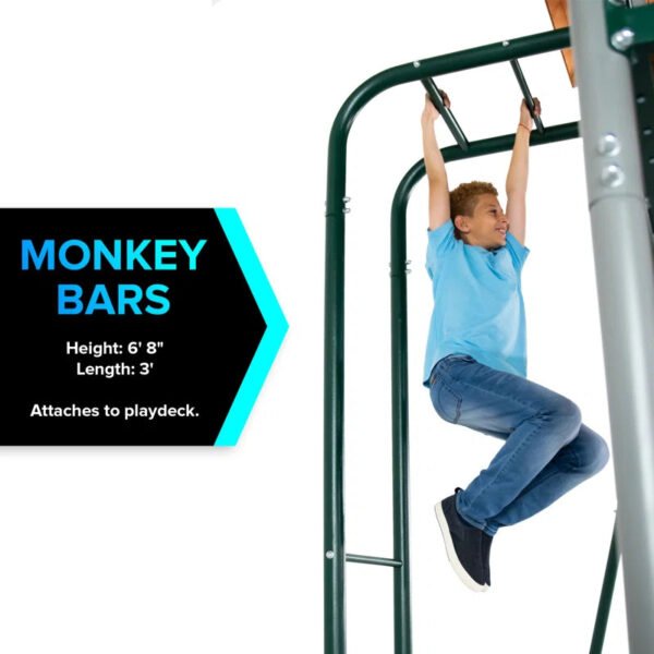 Sportspower Big Ridge Heavy Duty Metal Swing Set with Lifetime Warranty on 8' Double Wall Slide - Image 4