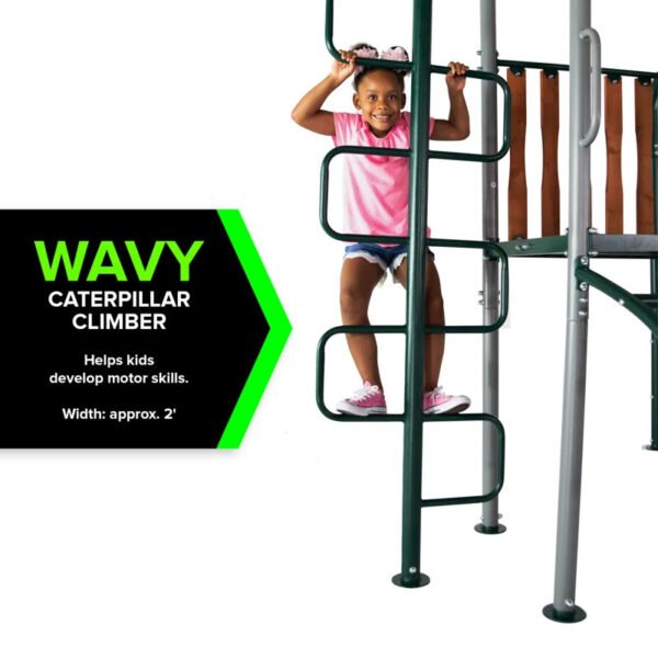 Sportspower Big Ridge Heavy Duty Metal Swing Set with Lifetime Warranty on 8' Double Wall Slide - Image 5