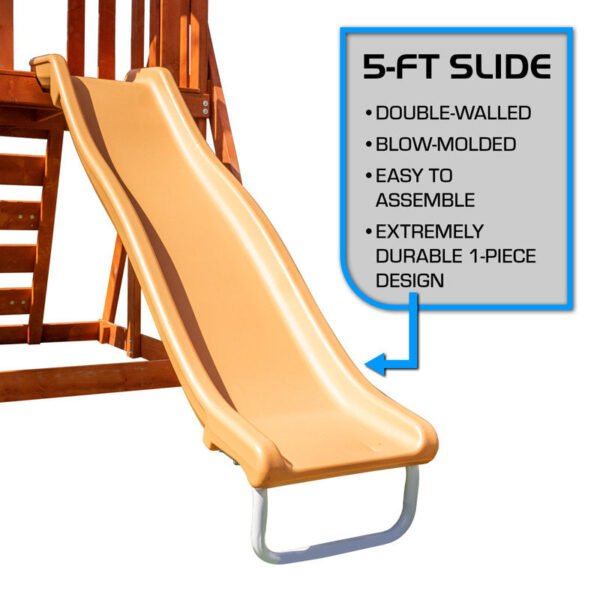 The Swing Company North Star Wooden Swing Set with Slide and LED Light up Swing Seats - Image 9